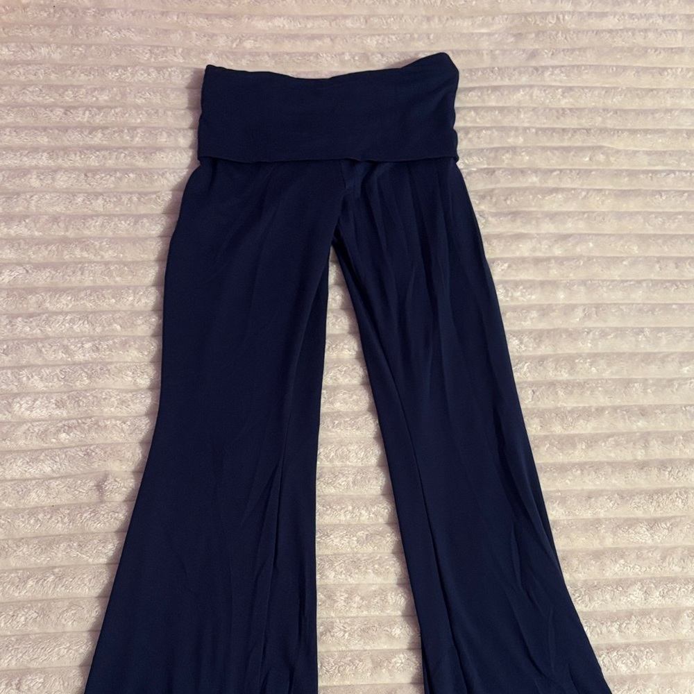 Foldover flare leggings
